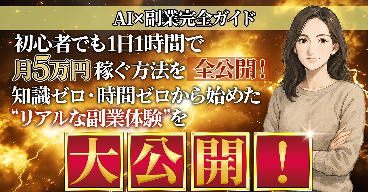 AI×副業完全ガイド|初心者でも1日1時間で月5万円稼ぐ方法を全公開!