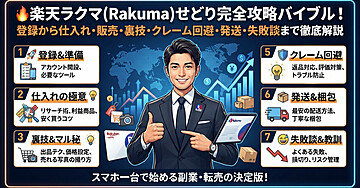 🔥楽天ラクマ (Rakuma)せどり完全攻略バイブル！登録から仕入れ・販売・裏技・クレーム回避・発送・失敗談まで徹底解説