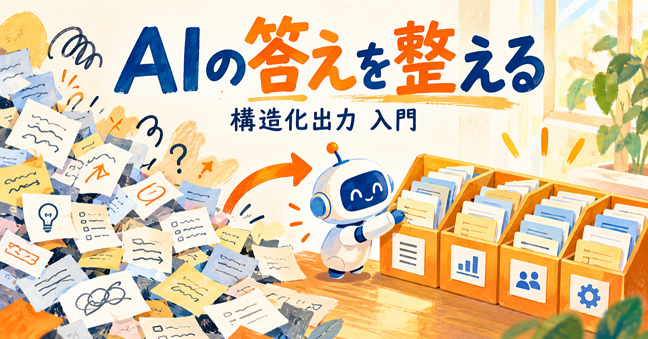 AIの答えを毎回コピペしていませんか?「構造化出力」で仕事につなぐ第一歩のアイキャッチ画像