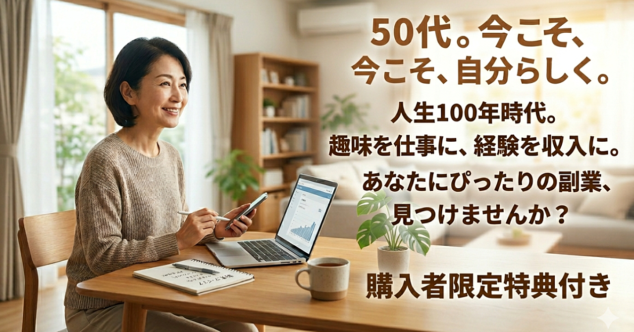 50代女性のための副業完全ガイド：人生100年時代を豊かに生き抜くための新戦略
