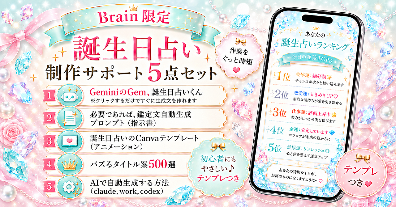 【44人→4901人】お客さんが売上64.6万円に繋がったAI×占い動画|AI自動集客にも|バズるネタ500選も追加のアイキャッチ画像