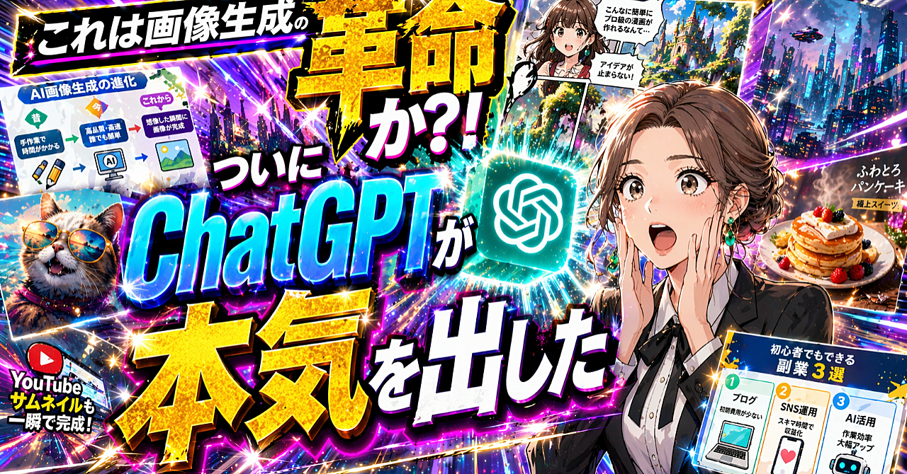 
【速報】ついに‼︎ChatGPTが本気出したぞ
note260部完売!!!!