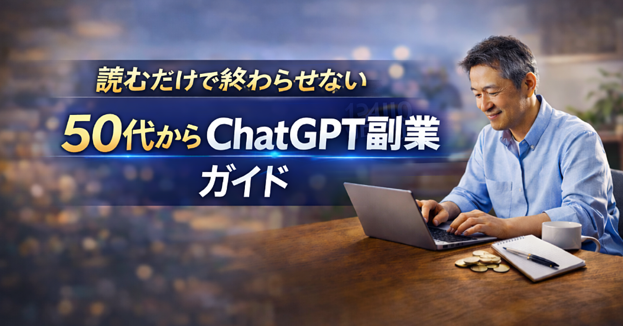 読むだけで終わらせない、50代からの
ChatGPT副業設計書