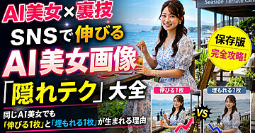 【AI美女×裏技】SNSで伸びるAI美女画像を作る「隠れテク」大全
― 同じAI美女でも「伸びる1枚」と「埋もれる1枚」が生まれる理由 ―