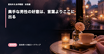 奥手な男性の好意は、言葉よりここに出る