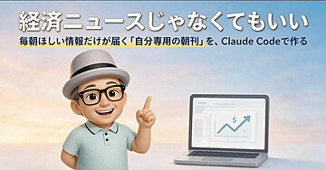 経済ニュースじゃなくてもいい。毎朝ほしい情報だけが届く「自分専用の朝刊」を、Claude Codeで作る