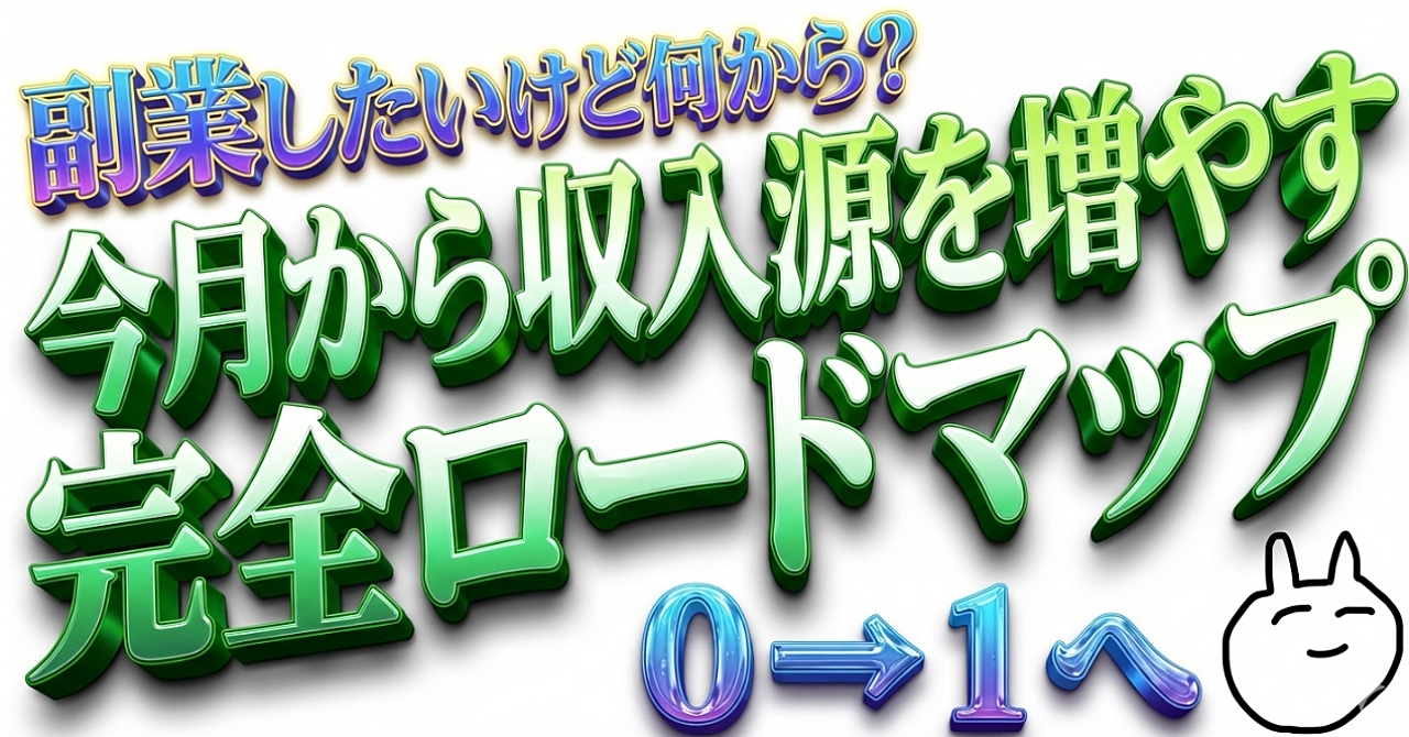「副業したいけど何から?」を解決する7ステップで、今月から収入源を増やす完全ロードマップ