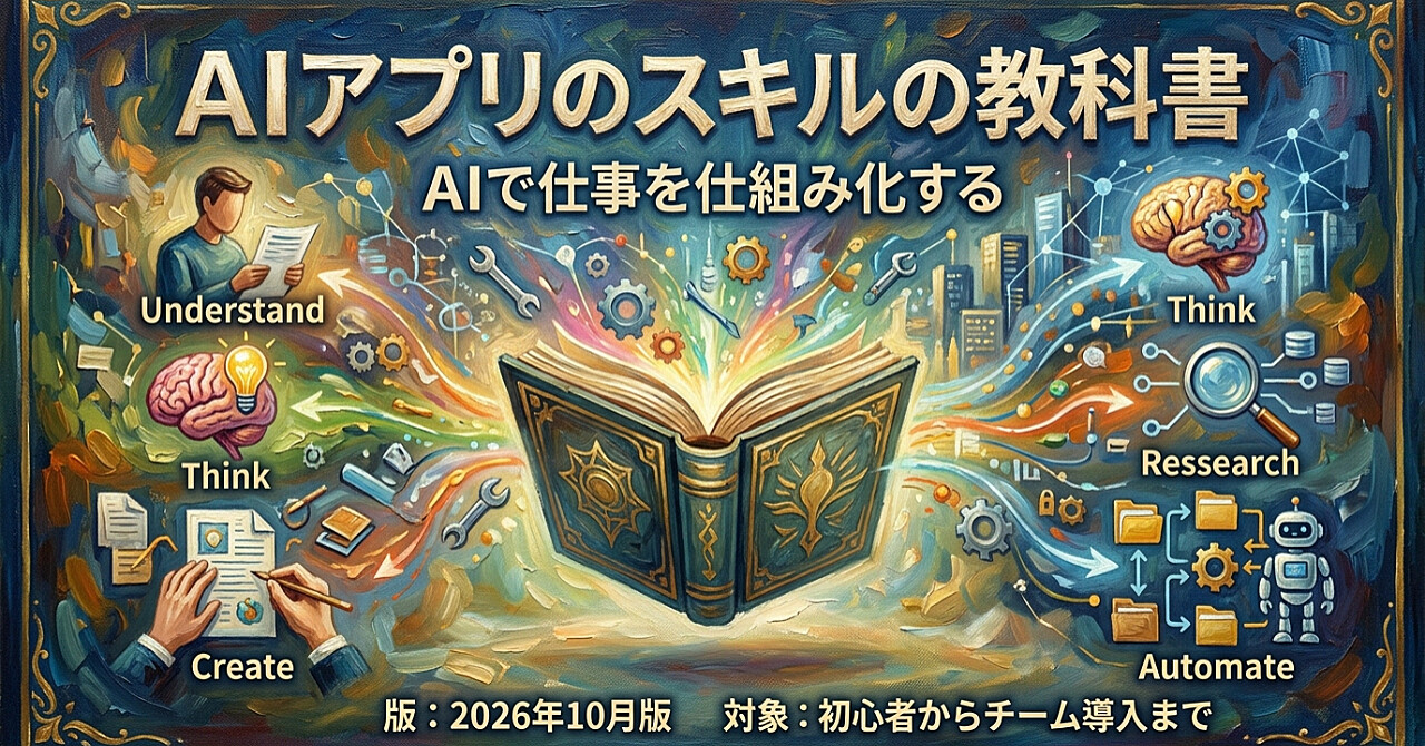 AIアプリのスキルの教科書のアイキャッチ画像