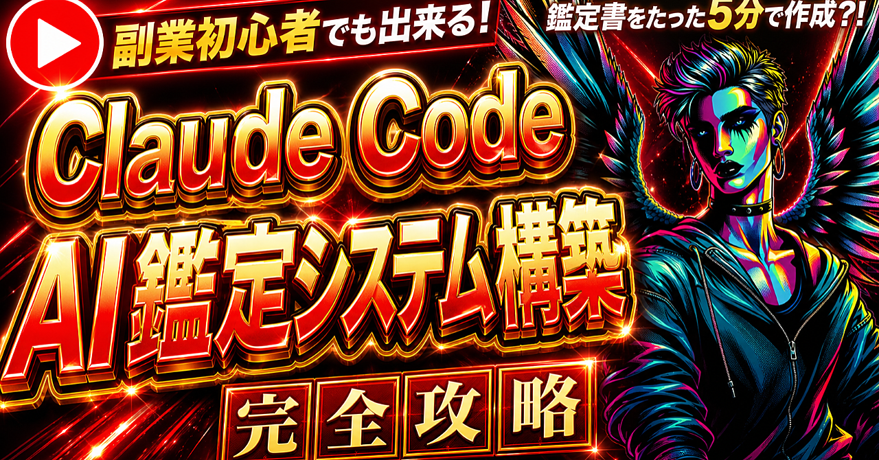 副業初心者でも出来る！ 鑑定書をたった5分で作成?!  Claude Code AI鑑定システム構築完全攻略