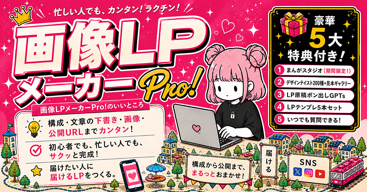 忙しくてLPを作れなかったあなたへ。アイデアを話すだけで、画像ごとLPができるすごいやつ作りました。のアイキャッチ画像
