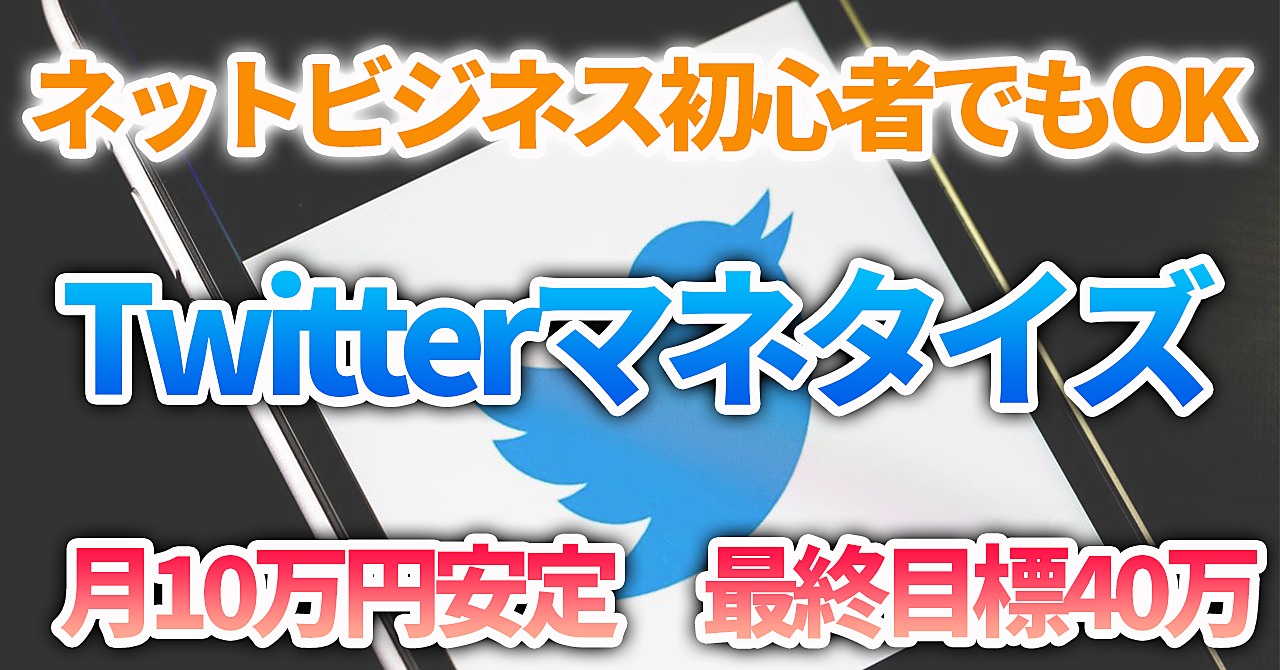 【Twitterマネタイズ】ネットビジネス初心者でもOK⁉初心者でも月10万円を安定して稼ぐ方法