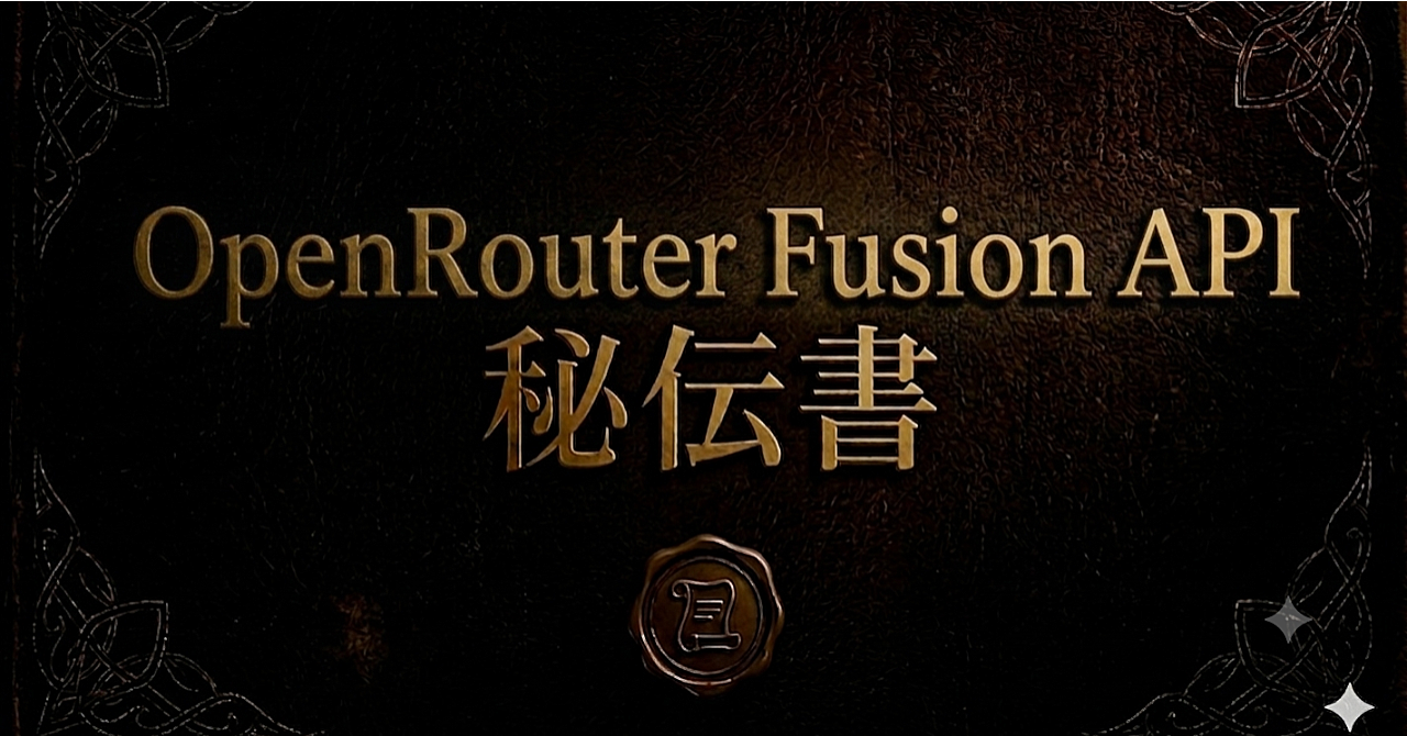 OpenRouter Fusion API 秘伝書
