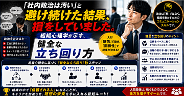 「社内政治は汚い」と避け続けた結果、損をしていました。組織心理学が示す健全な立ち回り方