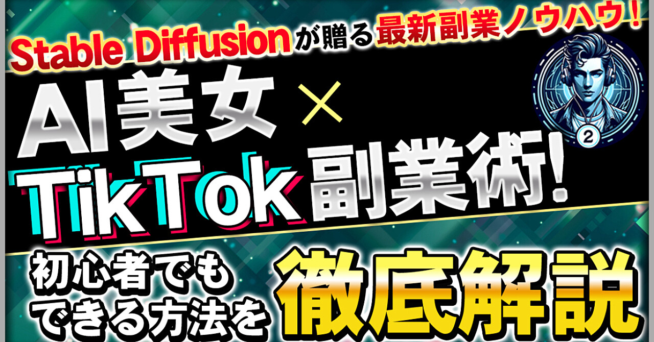 【Stable Diffusionが贈る最新副業ノウハウ】AI美女×TikTok副業術！初心者でもできる方法を徹底解説