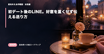 初デート後のLINE。好意を重くせず伝える送り方