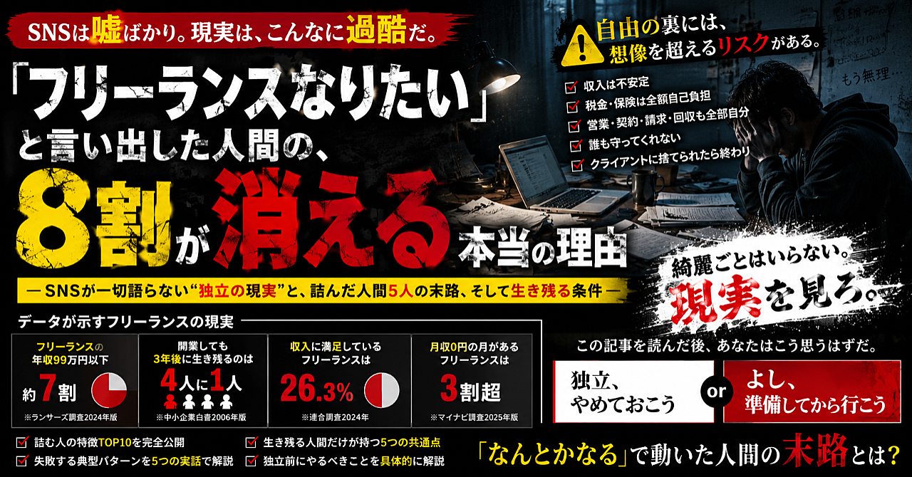 SNSでは一切語らない。“独立した人間の末路”