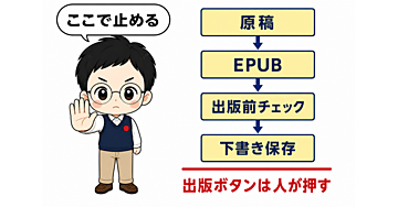 「原稿はできた。あとは出すだけ」で止まっている人へ｜KDPの下書き保存まで機械が運ぶスキル【出版ボタンは押さない】