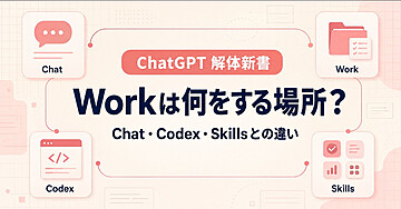 【ChatGPT解体新書】Workは何をする場所？ Chat・Codex・Skillsとの違いと「同じ財布」の使い分け