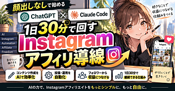 顔出しなし・1日30分 ChatGPT×Claude Codeで回すInstagramアフィリ導線