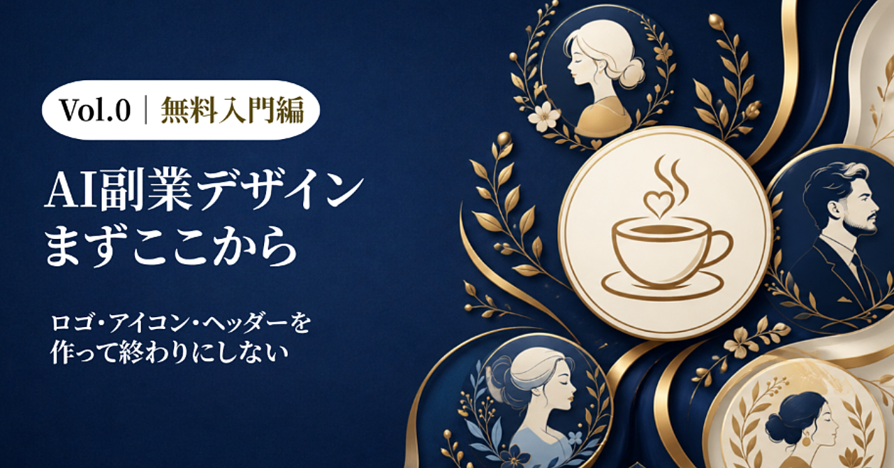 Vol.0｜AI副業デザイン入門 ロゴ・アイコン・ヘッダーを「作って終わり」にしないために