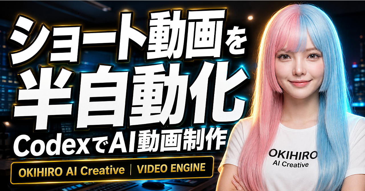 CodexでAIショート動画を半自動制作する全手順（video-engine 完全ガイド）