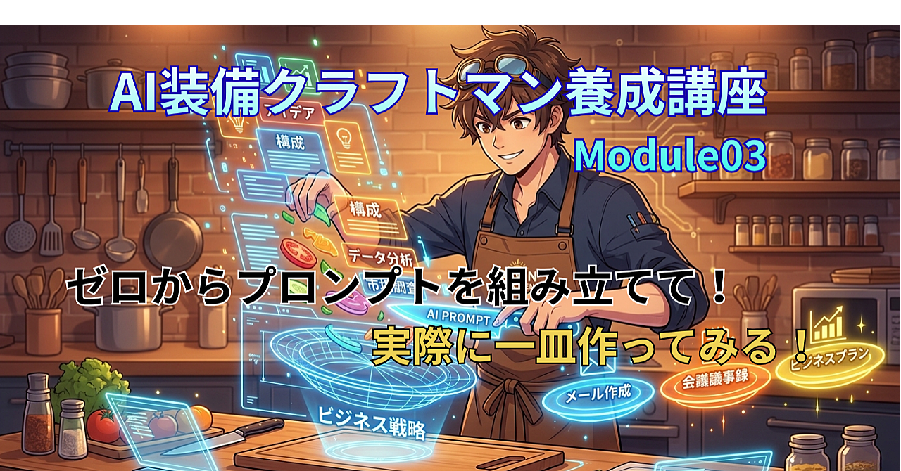 コピペなし、はじめての「一皿」を仕上げよう｜プロンプトをゼロから組み立てるスキルをみにつけよう！