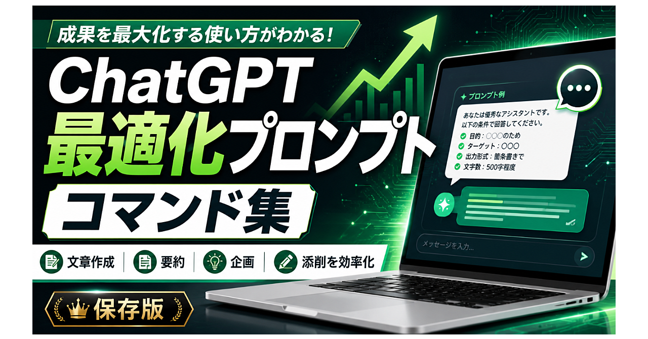 ChatGPTを“作業代行レベル”で使うための最適化プロンプト大全