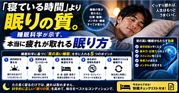 「寝ている時間」より「眠りの質」。睡眠科学が示す、本当に疲れが取れる眠り方