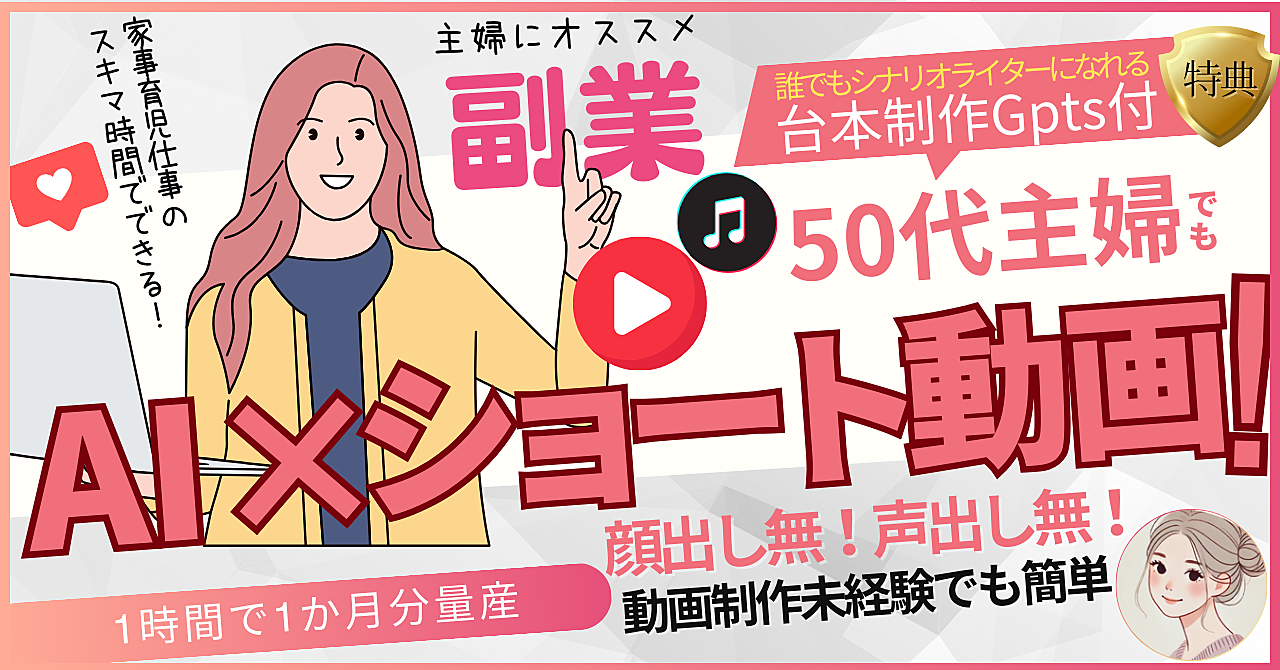 素人50代主婦がAI×YouTubeショート動画量産し収益化した方法