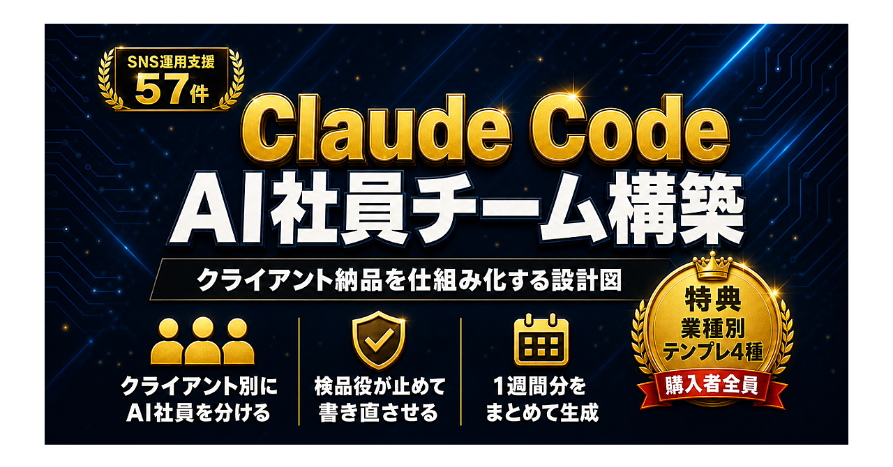 Claude CodeでAI社員チームを組んで、X運用代行の