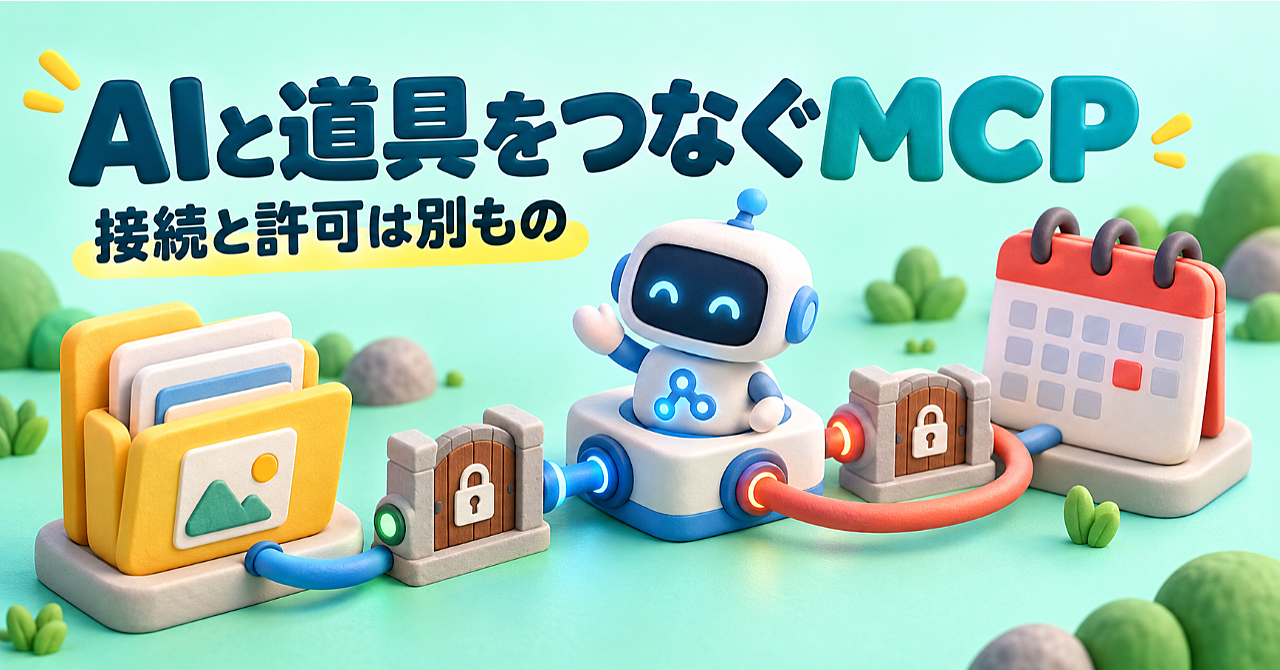 MCPとは?AIと仕事の道具をつなぐ前に知りたい、役割・権限・料金の話のアイキャッチ画像
