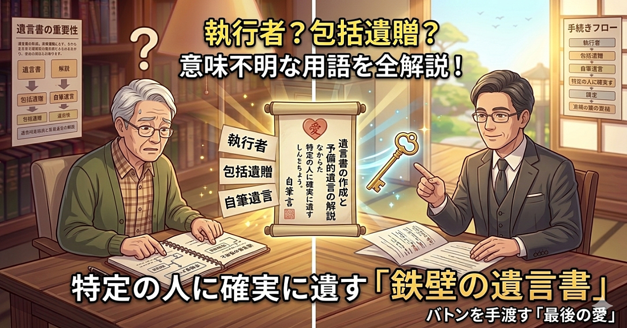 執行者?保管制度?包括遺贈?意味不明な専門用語を全解説!確実に遺す『鉄壁の遺言書』作成ガイド