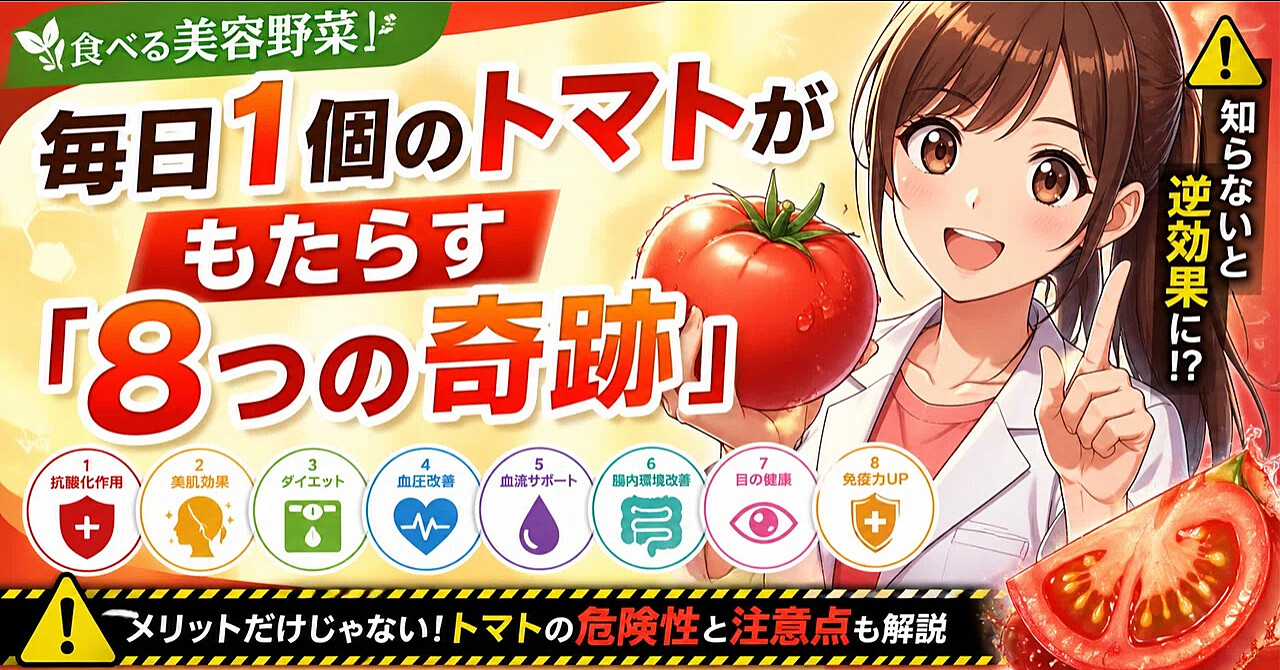 食べる美容野菜 毎日1個のトマトがもたらす「8つの奇跡」