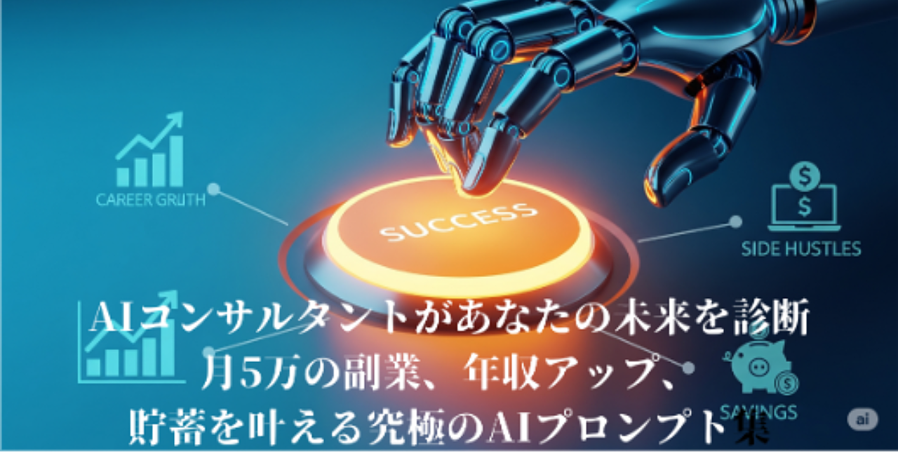 AIコンサルタントがあなたの未来を診断|月5万の副業、年収アップ、貯蓄を叶える究極のAIプロンプト集