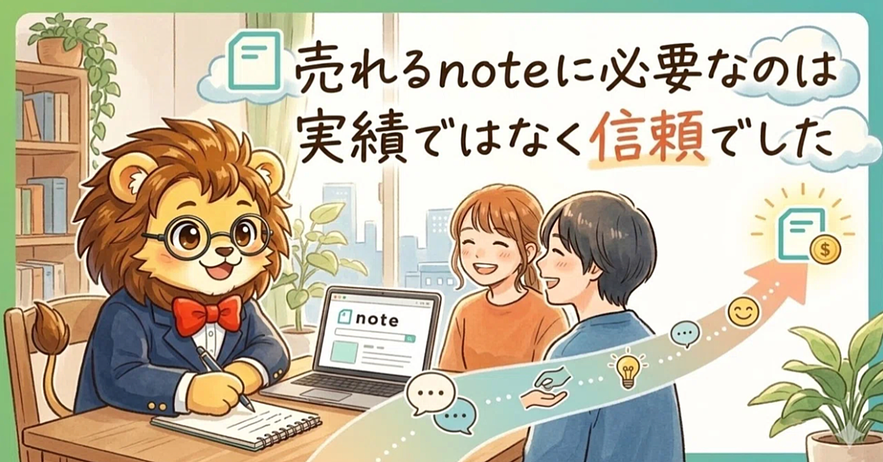 【実績0でも売れるnote】読者の信頼を得るために必要な考え方