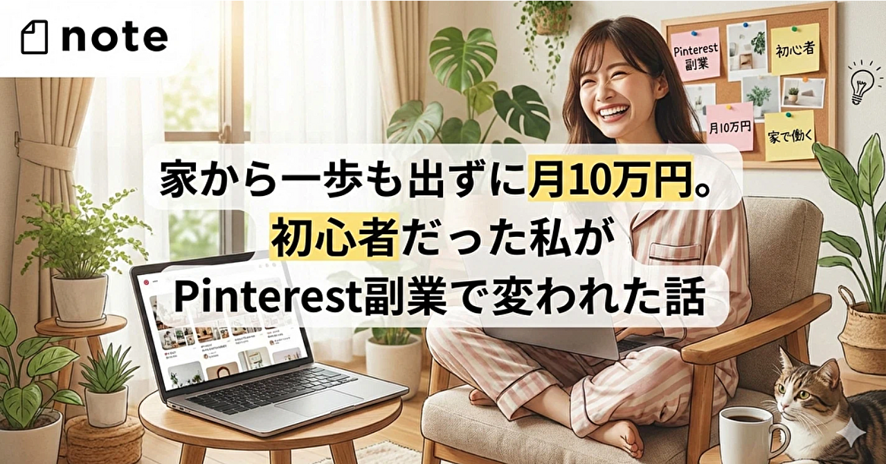 家から一歩も出ずに月10万円。初心者だった私がPinterest（ピンタレスト）副業で変われた話
