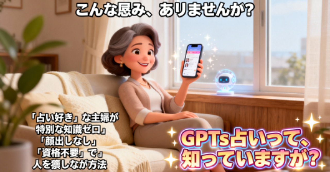 今日からできる！主婦がGPTs占い師として副業を始める方法