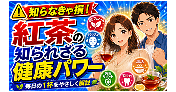 紅茶の知られざる健康パワー！脳・血管・腸・歯を支える毎日の新習慣