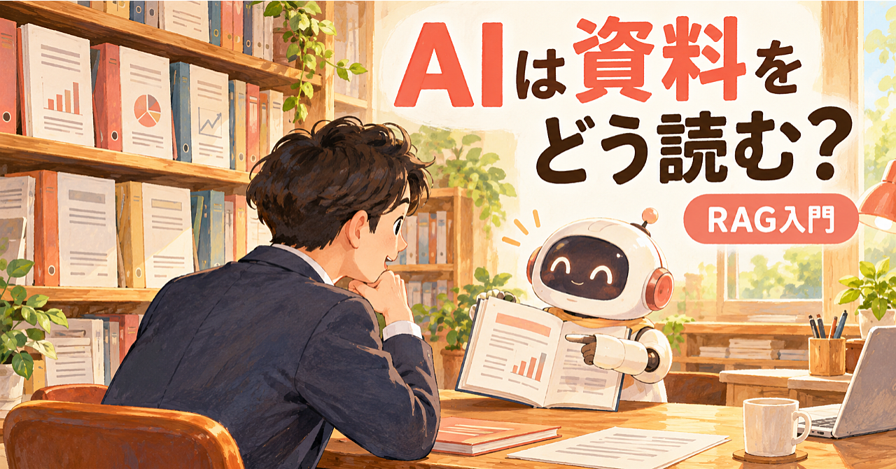 AIはどうして社内資料を読んで答えられる?「RAG」を検索から理解するのアイキャッチ画像