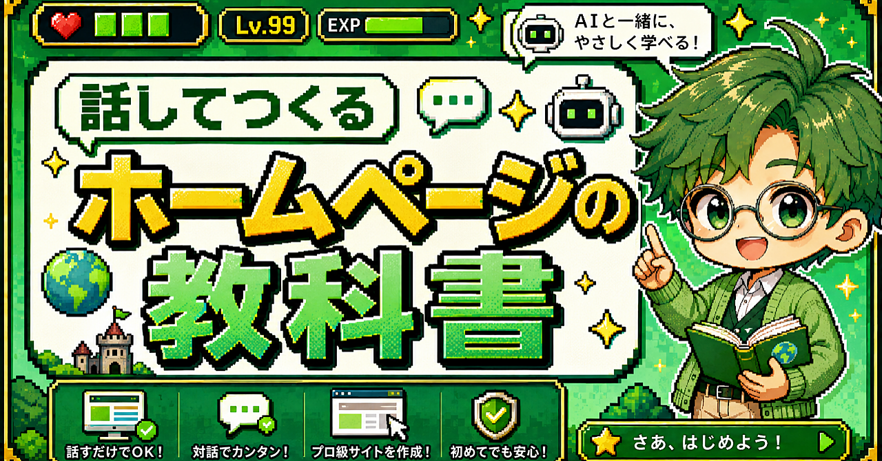 コードもタイピングもいらない、音声でAIに話すだけで“目的別”プロ品質サイトを作る完全教科書