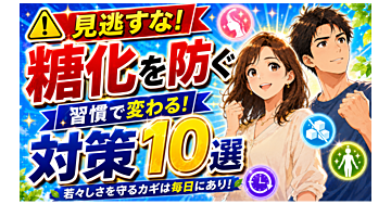 習慣で糖化を防ぐ対策10 毎日の小さな習慣でAGEs対策！