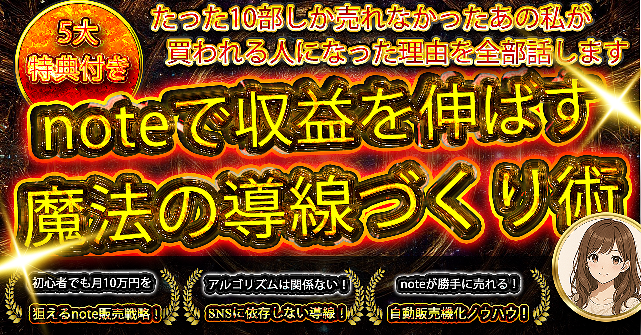 noteで収益を伸ばす 魔法の導線づくり術