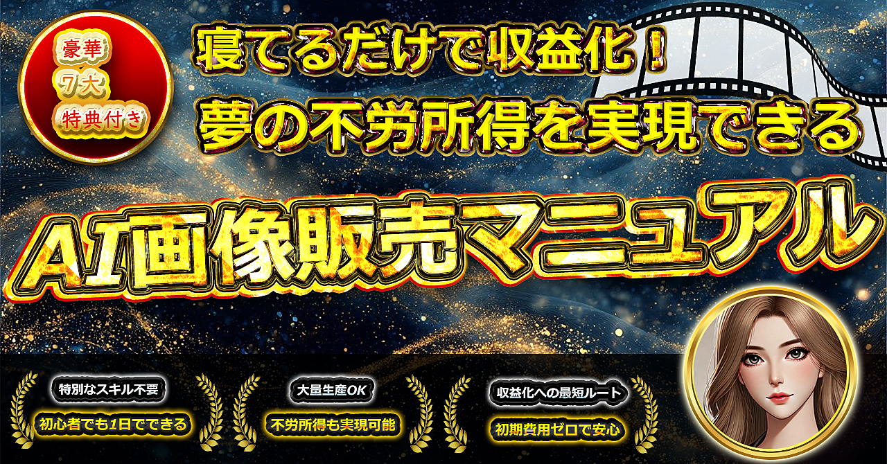 【寝てるだけで収益化】AI画像販売完全マニュアル