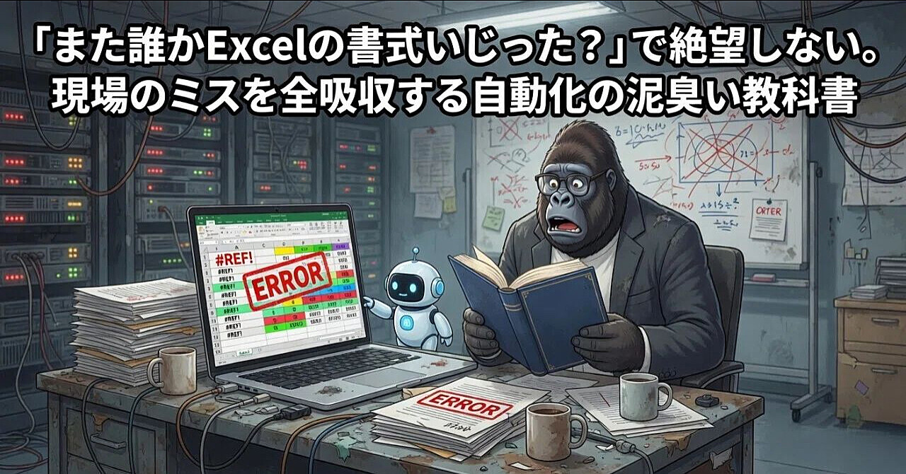 「また誰かExcelの書式いじった？」で絶望しない。現場のミスを全吸収する自動化の泥臭い教科書