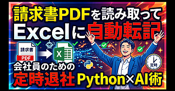 請求書PDFを読み取ってExcelに自動転記｜会社員のための定時退社Python×AI術