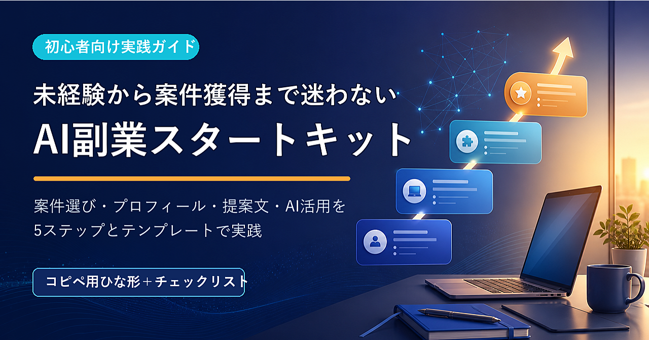 未経験から案件獲得まで迷わない「AI副業スタートキット」のアイキャッチ画像