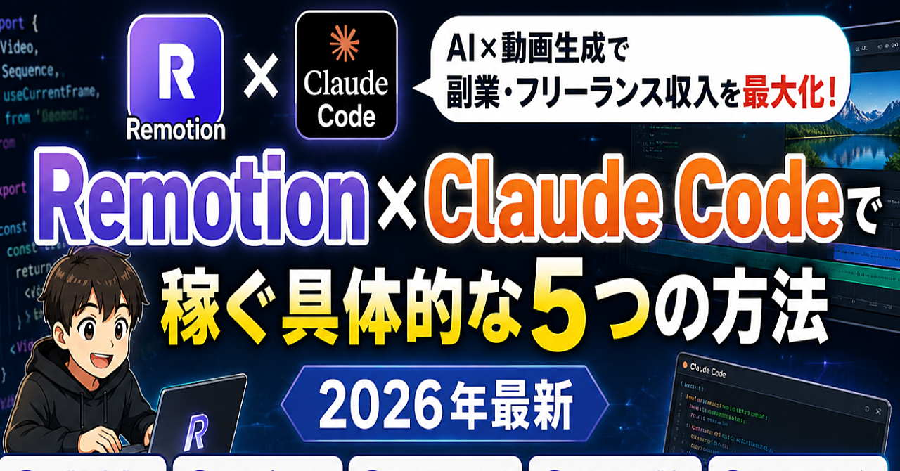 Remotion×Claude Codeで効率よく動画を作る具体的な5つの方法
