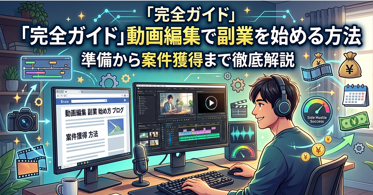 【完全ガイド】動画編集で副業を始める方法｜準備から案件獲得まで徹底解説