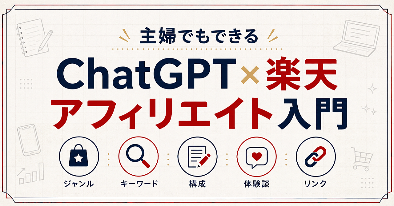 子どもが寝たあと75分で、ChatGPTと楽天アフィリエイトの記事を作る方法