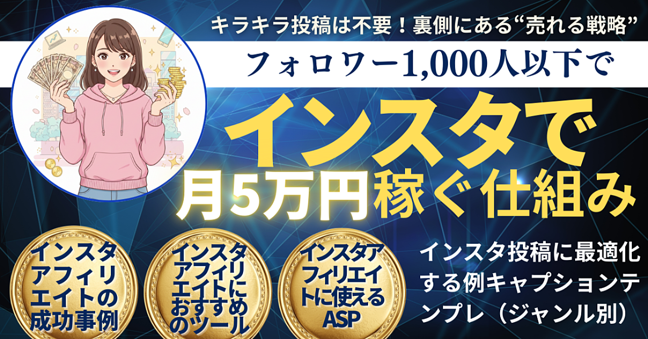 フォロワー1,000人以下でも収益化。寝ている間に「チャリン」と稼ぐ、インスタ“仕組み化”の全戦略